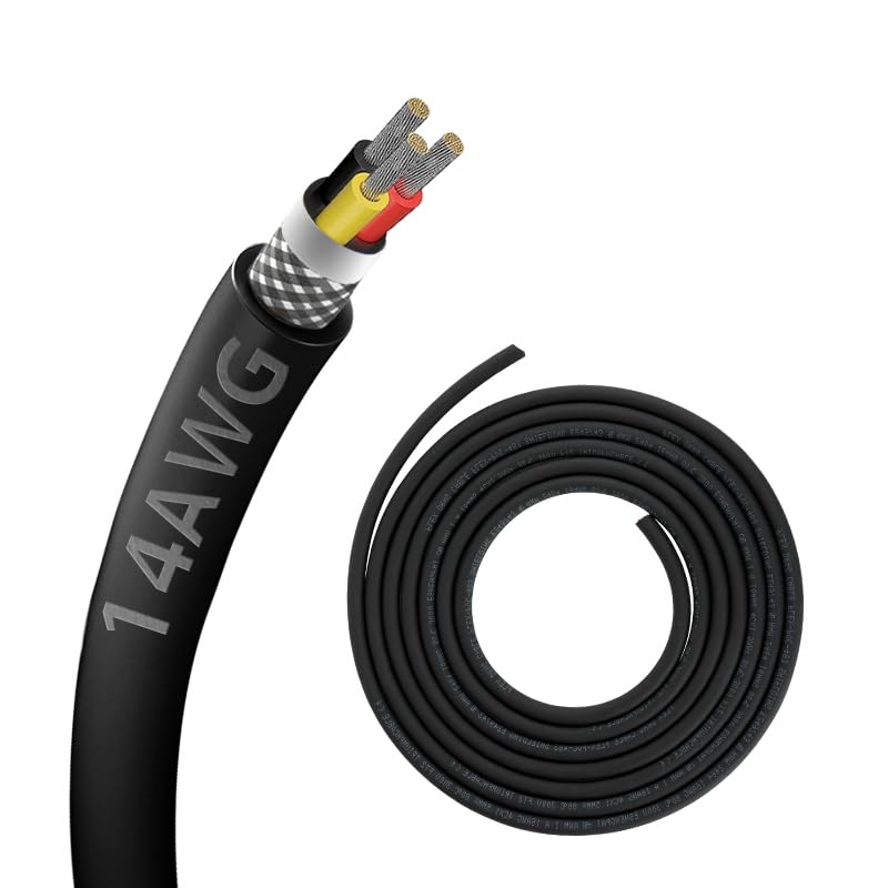 Amazon.com: 14AWG 14/3 3 Core Shielded Wire CNC Wire (15FT
